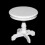 Wooden miniature round coffee table white 1/12 scale 1