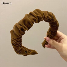 Wide hair band brown bow