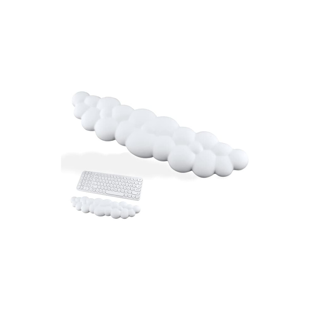 Cloud-Shaped Keyboard Wrist Rest With Memory Foam White 962125877502
