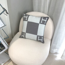 Coussin de canapé en maille nordique H-pillow gris