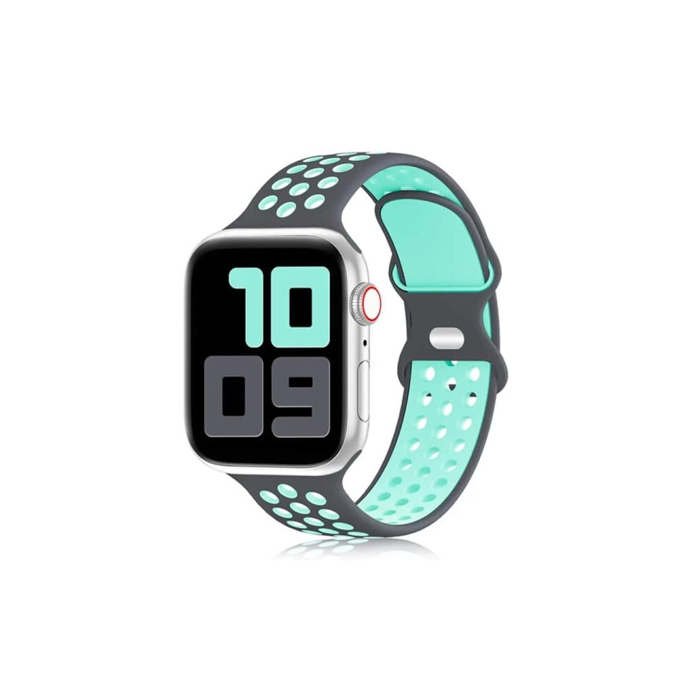 Silicone Apple Watch Band Teal 38Mm-49Mm Gray 900223001801