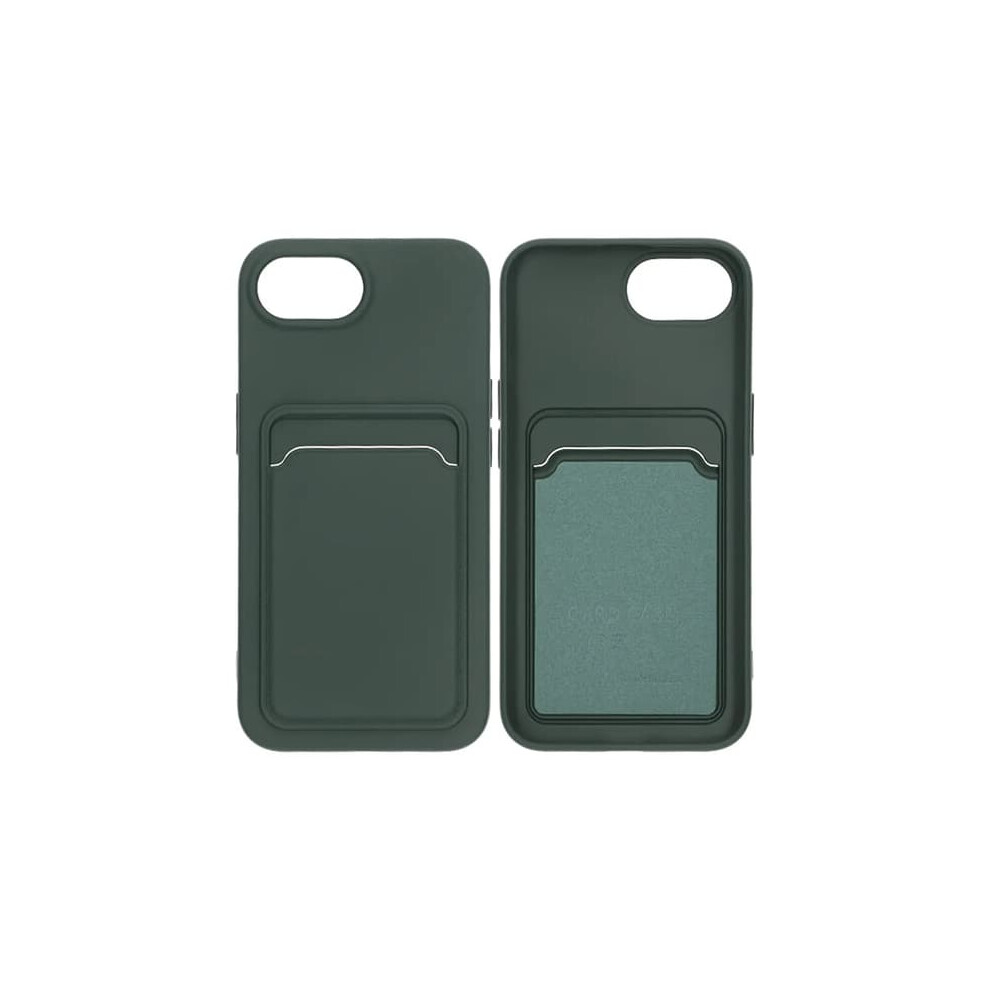 Iphone 16E Silicone Case With Card Holder Green 900223989130