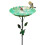 Solar LED Bird Bath Outdoor Decor Rustic Metal 1 Piece 4