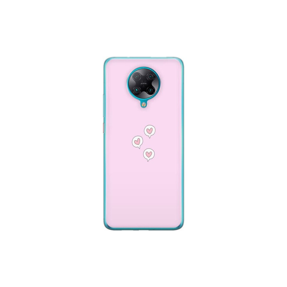 Xiaomi Poco F2 Pro Transparent Case With Heart Bubbles 962125872743