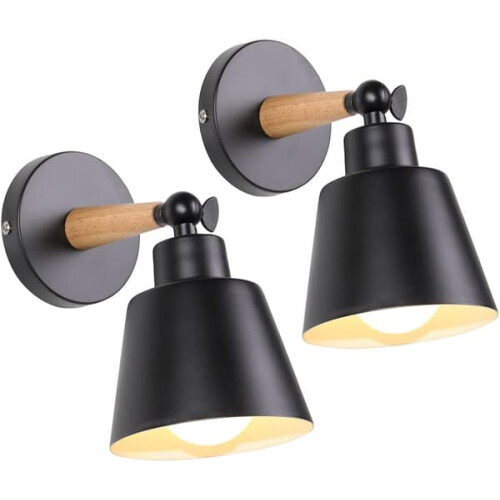 Vintage industrial wall lamp E27 2-pack