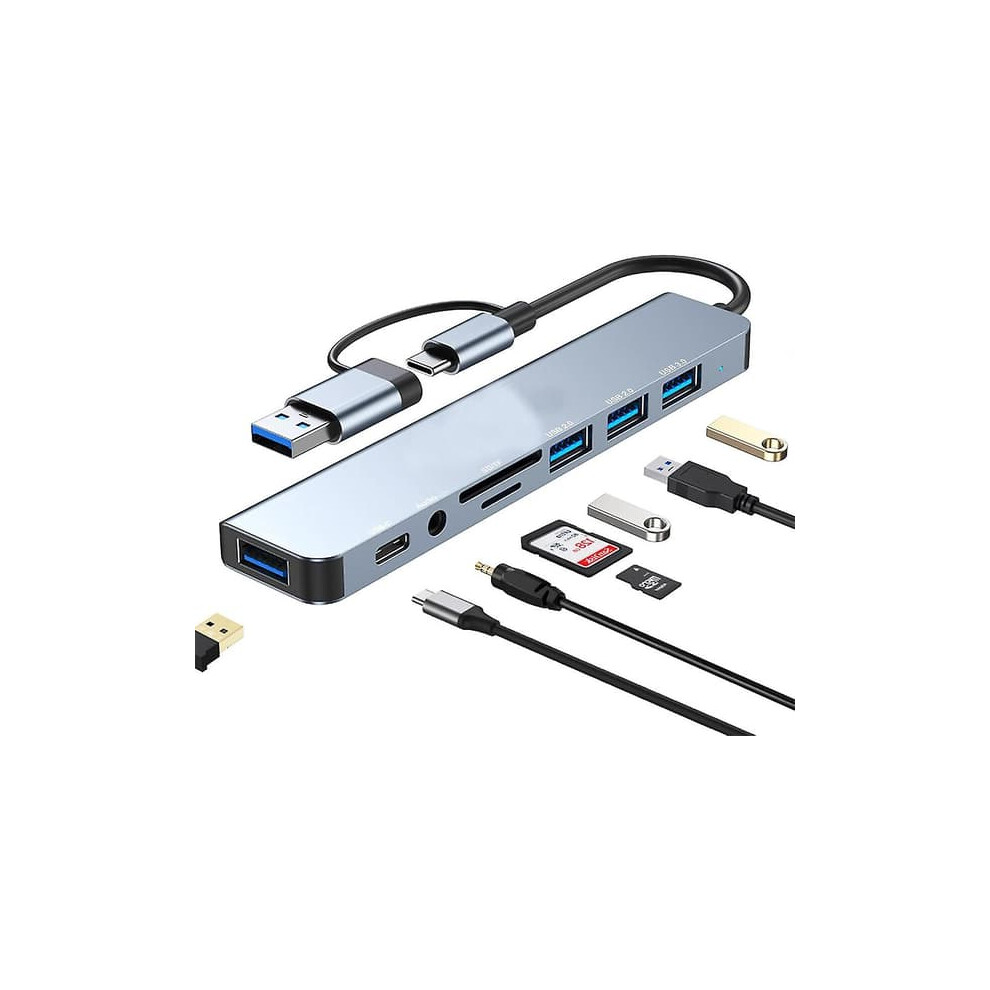 Usb-C Hub 3.0 With Sd/Tf Reader, 8-In-1, 100W Pd 962125859645