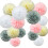 Pompons de papel de seda cinza, 16 unidades 1