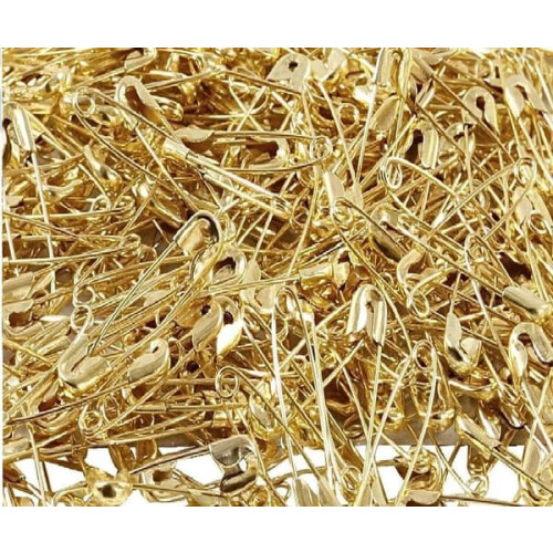 Safety Pins Gold 4 Sizes 125 Pieces