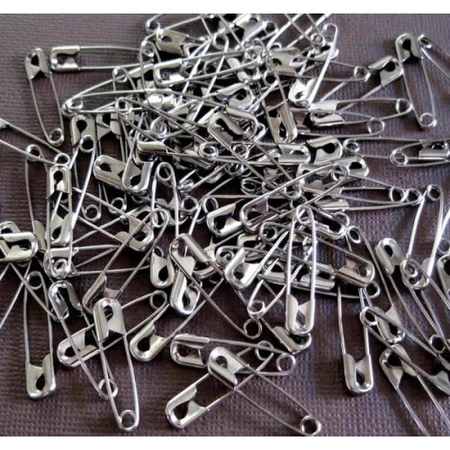 Safety Pins Silver 4 Sizes 125 Pieces