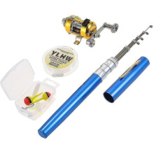 Telescopic Pencil Fishing Rod Set with Aluminum Reel and