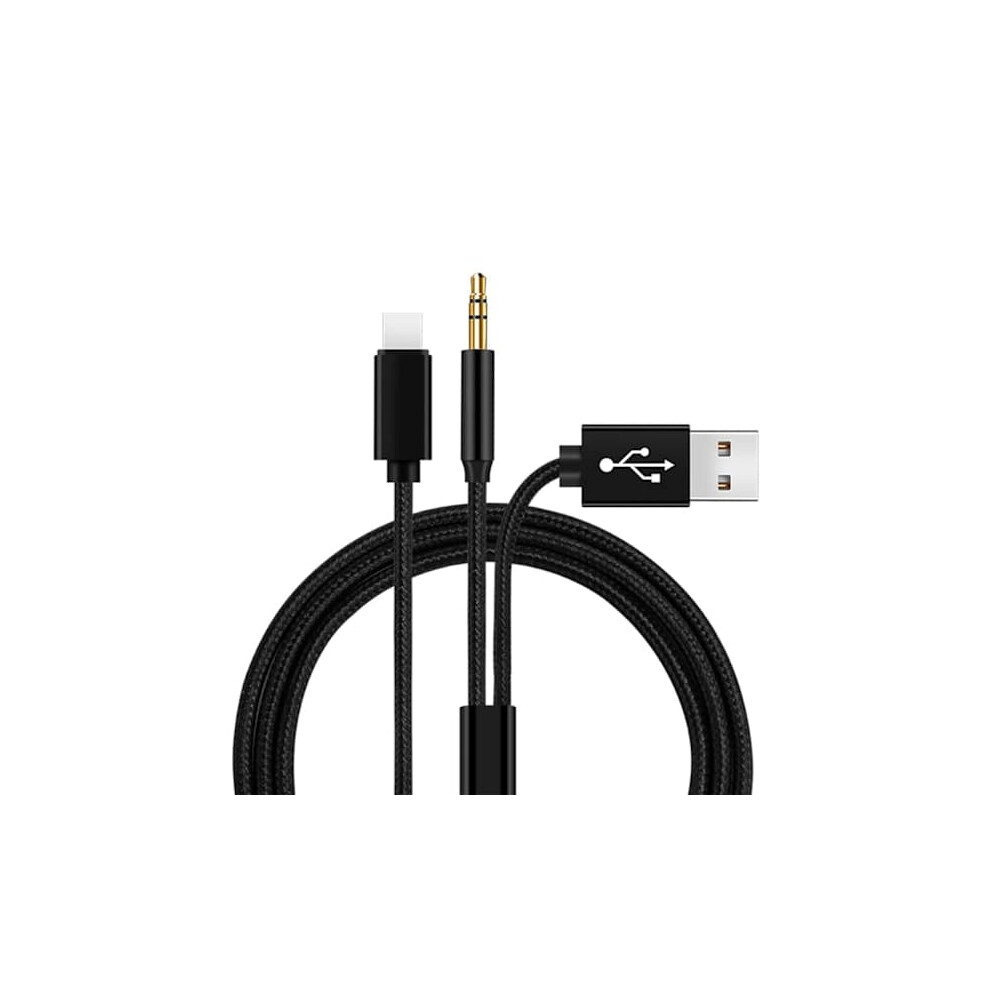 Aux Cable For Iphone Braided 3.5Mm Audio + Lightning 900223990860