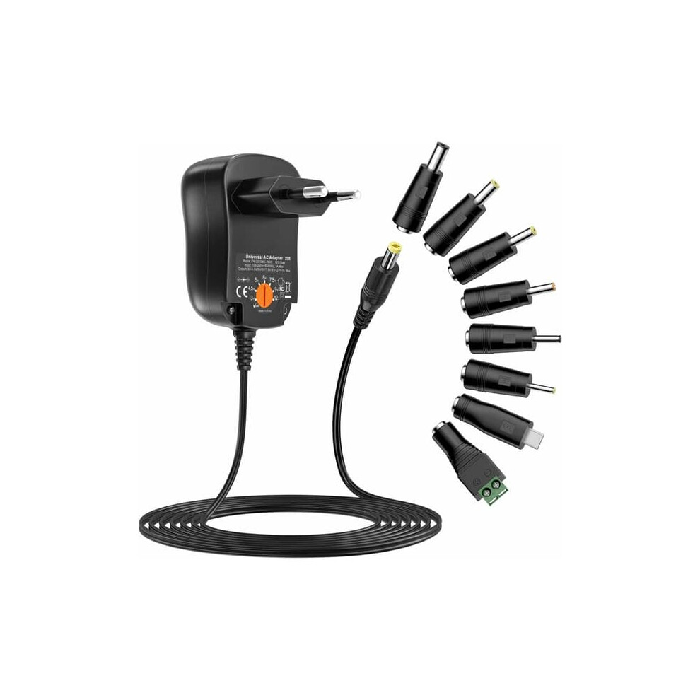 Universal Ac/Dc Power Adapter 3Â12V 1A With 8 Dc 900223991003