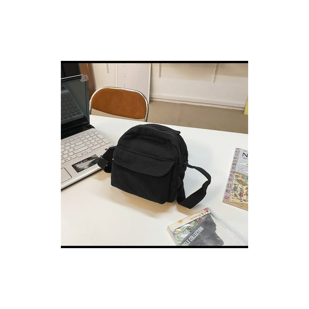 Mini Canvas Crossbody Phone Bag Black 962125860214