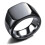 Stainless Steel Smooth Heel Ring Black Size 11 1
