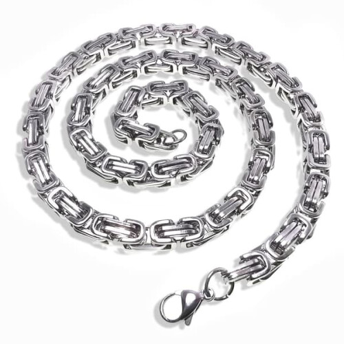 Silver bracelet chain 5mm wide 22cm