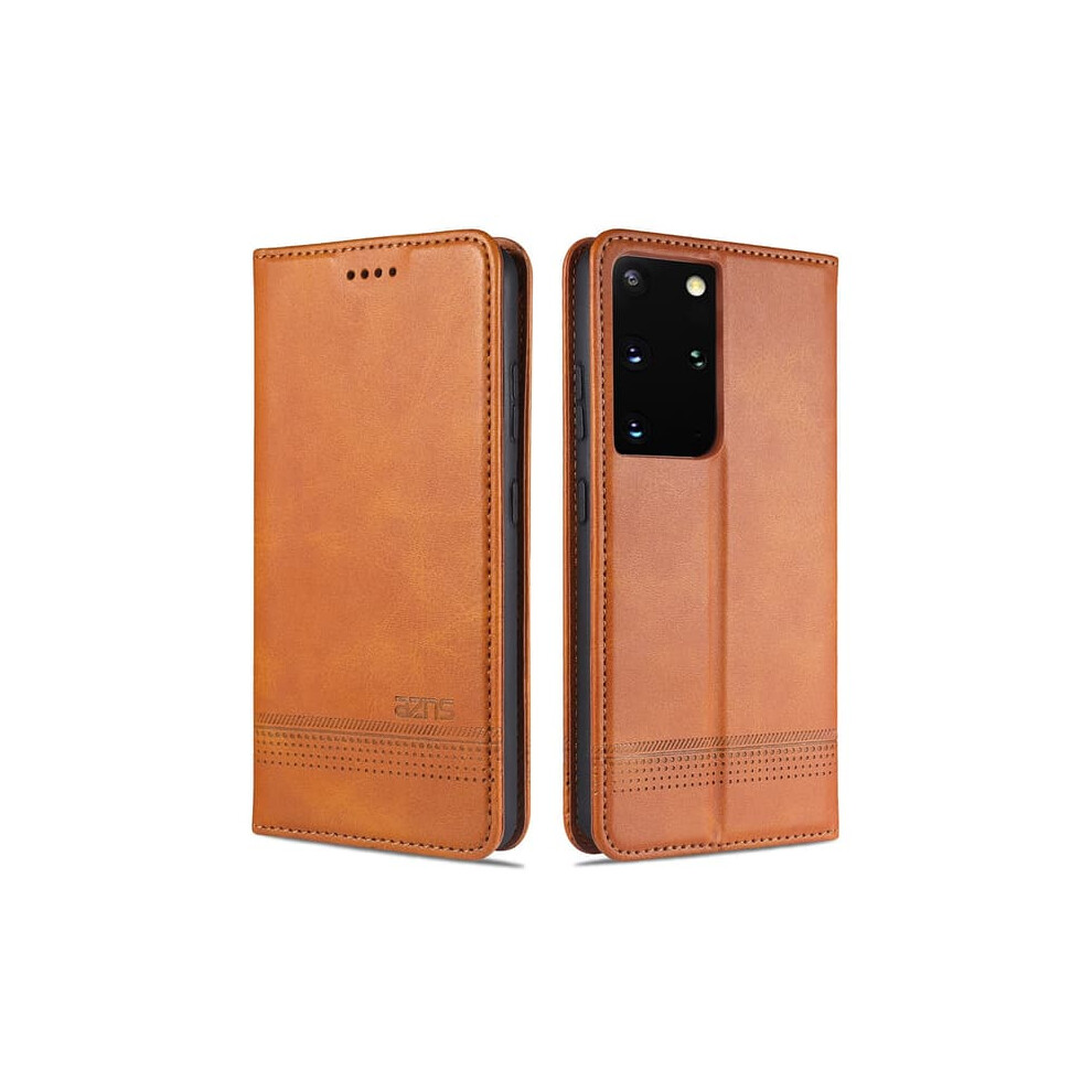 Yazunshi Wallet Case For Samsung Galaxy S21 Ultra Brown 962125873641