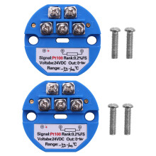 2X RTD PT100 Temperature Transmitter DC24V Minus 50 - 100 degree Output 0-10V