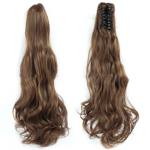 Ponytail Wig Light Brown Curly Hair Extension