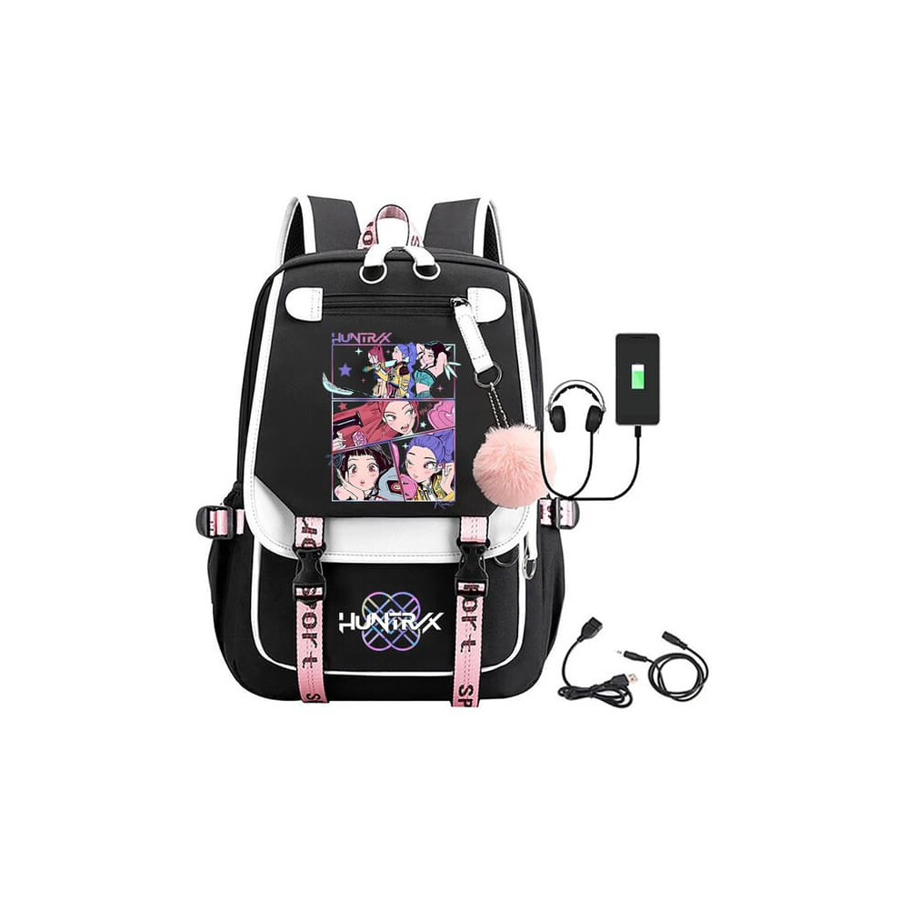K-Pop Anime Backpack Cute Cartoon Student Bag 6 Black 900223003003