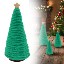 Velvet Christmas Tree Table Decor Green 8.26 Inch 1 Pc