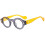 Blue Light Blocking Round Reading Glasses Transparent Grey 0 1