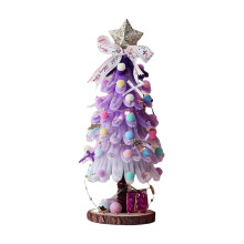 Artificial Christmas Tree Purple 11.6 Inch Twist Bar