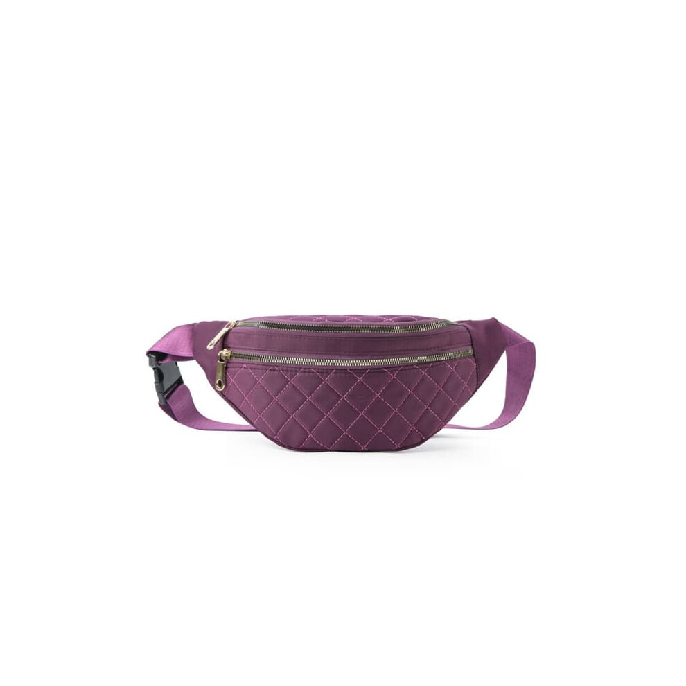 Checkered Waist Bag Cover Lila Purple 900223983855