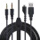 RGB USB 3.5mm microphone audio splitter cable for 1