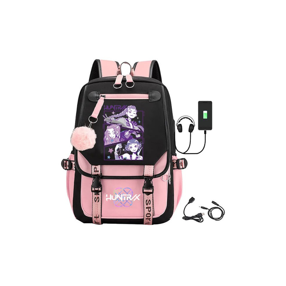 K-Pop Anime School Backpack Cute Cartoon Pink 4