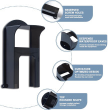 2X Black Plastic Doorbell Rain Cover for Ring Models Doorbell Waterproof Protector Shield Video Doorbells