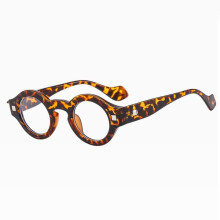 Blue Light Blocking Round Reading Glasses Retro Leopard 0