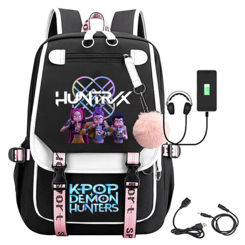 K-Pop Demon Hunters Anime Backpack Black