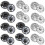 Snap Buttons for Sewing 12 Sets Metal Silver Black 19mm 1