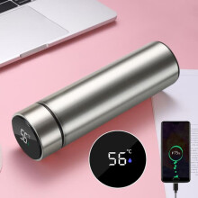 Stainless Steel USB Power Thermos with LCD Temp Display