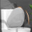 White Plastic Soft Elongated Toilet Seat 5