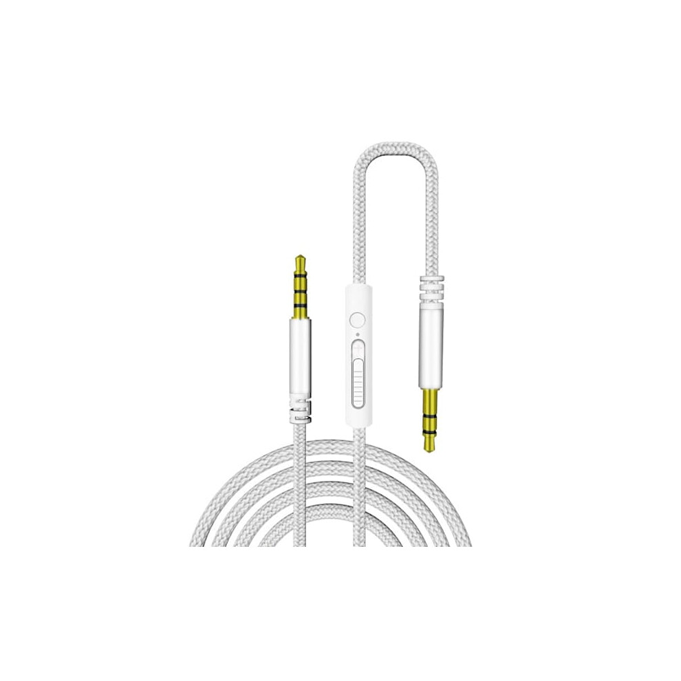 3.5 Mm Audio Cable With Microphone For Phones Headphones Gold 900223990846