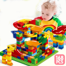 Marble Run Building Blocks with Base 168 Pieces