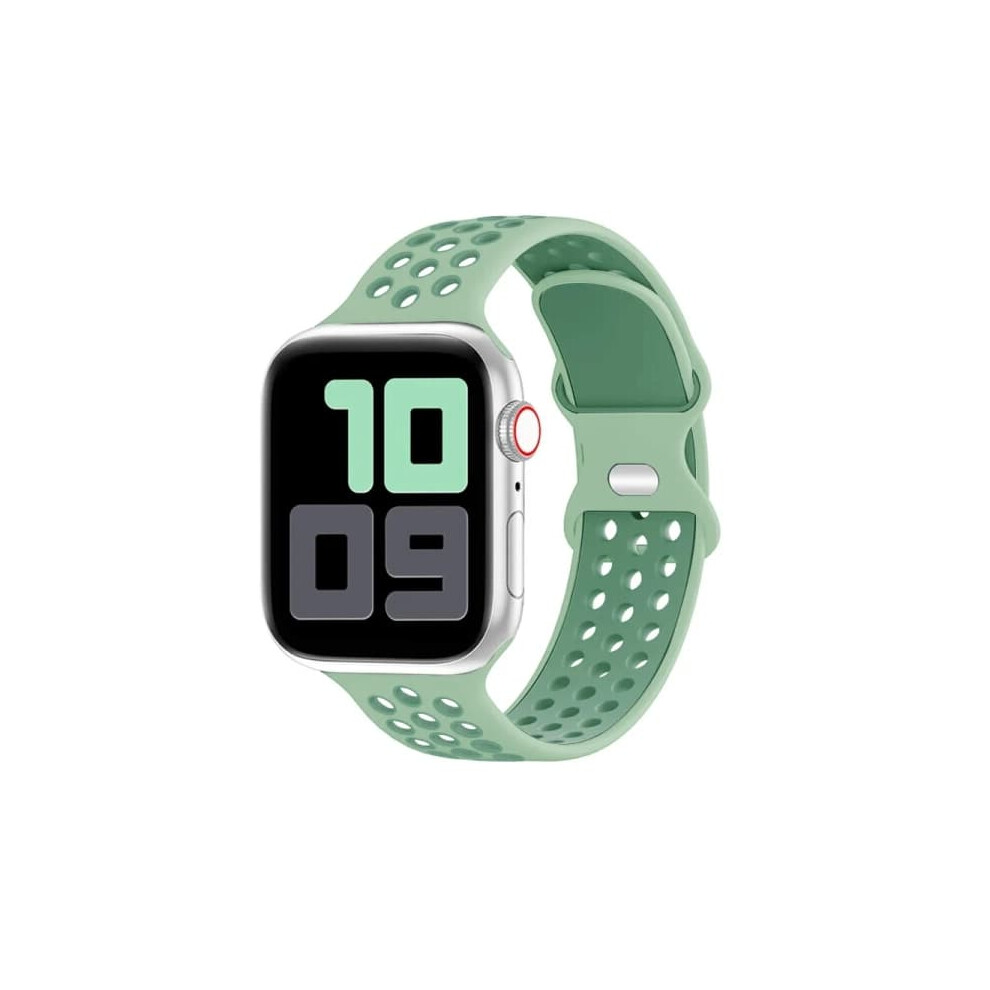 Silicone Sport Band For Apple Watch 38Â49Mm Grey Green Green,Grey 900223001795