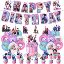 K-pop Demon Hunters birthday decorations set 12 pcs
