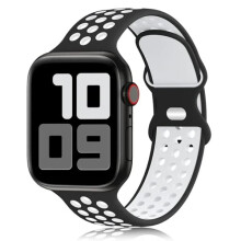 Kompatibel mit Apple Watch – 49/44/45/42/41/38/40 mm Armband für iWatch 8SE 7 6 5Ultra, Schwarz Weiß