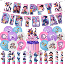 K-pop Demon Hunters birthday decorations set 12 pcs
