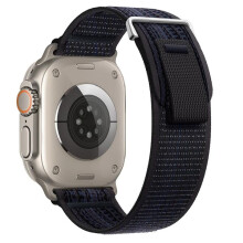 Ag luí le Bracelet Apple Watch 44mm 40mm 45mm 41mm 42 44 45mm Banda Spóirt do Ultra2 49mm, SE, Sraith 9-3, Dubh Gorm 23