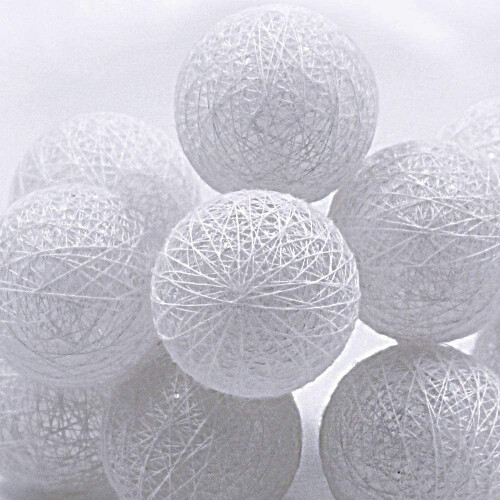 Guirlande lumineuse en coton blanc chaud 3m 20 LED 2