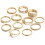 Retro twisted knuckle rings rhinestone set 12 pcs 1