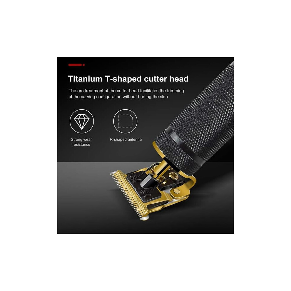 Men's Hair Trimmer Zero-Gap T-Blade Cordless Clipper
