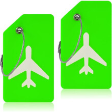 Luggage tags silicone green 2 pcs