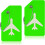 Luggage tags silicone green 2 pcs 1