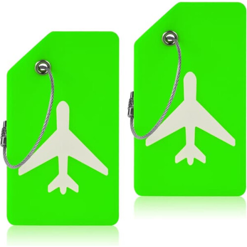 Luggage tags silicone green 2 pcs