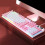 Wired Ergonomic Mechanical Gaming Keyboard Pink ABS 5