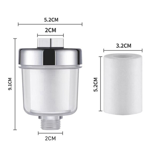 4X Vattenutloppsrenare Kit Universal Kranfilter Kök Badrum Dusch Hushållsfilter PP Bomull